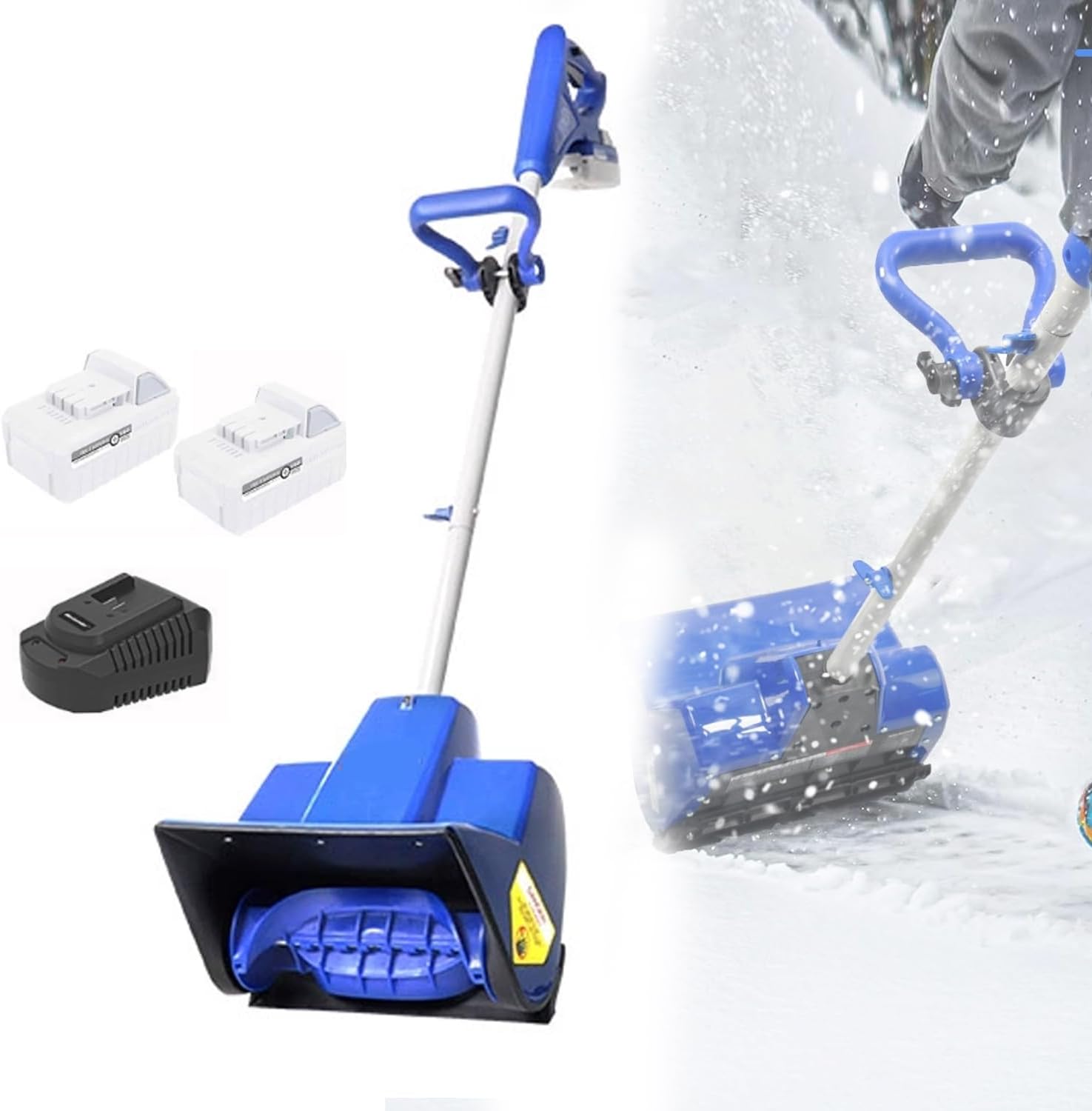 Cordless Snow Shovel, Adjustable Snow Blower, Rechargeable Snow Thrower, Automatic Electric Snow Shovel
