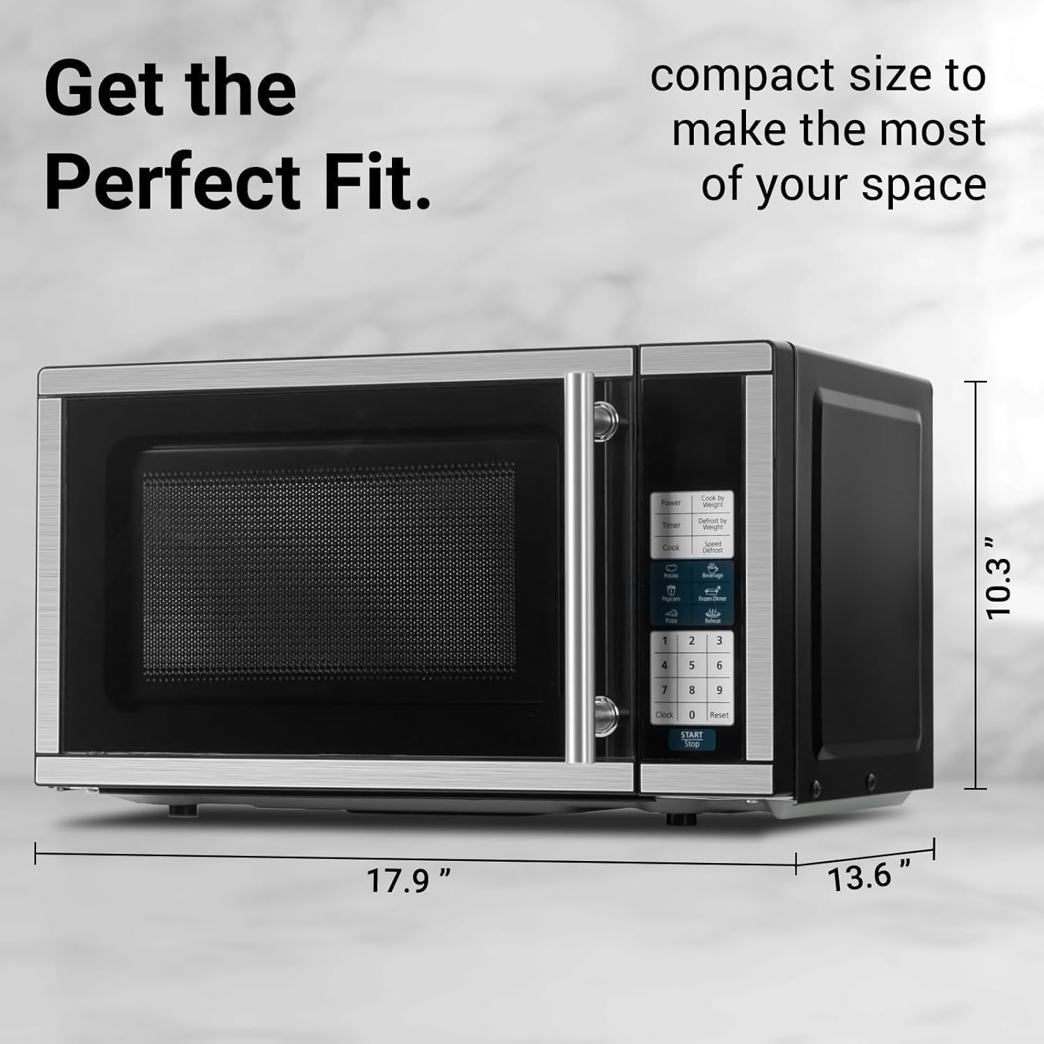 Countertop Microwave Ovens 0.7 Cu. Ft, 700 Watts Microwave Oven With LED Lighting,Turntable and Child Lock,Compact Microwave Perfect for Apartments and Dorms,Easy Clean Interior