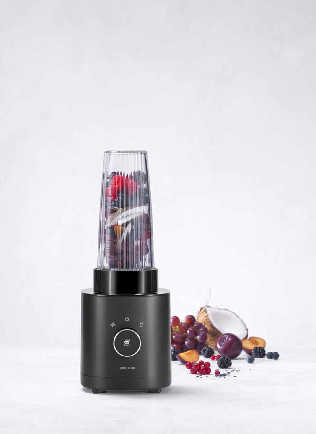 ZWILLING Enfinigy Blender and Smoothie Maker Mixer with Stainless Steel Cross Blade and 600 Watt Powerful Motor Black