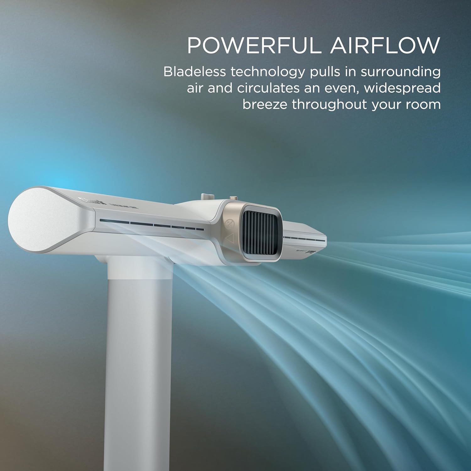 Shark TurboBlade Cool + Heat – 2-in-1 Bladeless Tower Fan & Space Heater for Customizable Year-Round Indoor Use, Bedroom, Living Room, & Office | Powerful Cooling + Rapid Room Heating, Dove, TH202WH