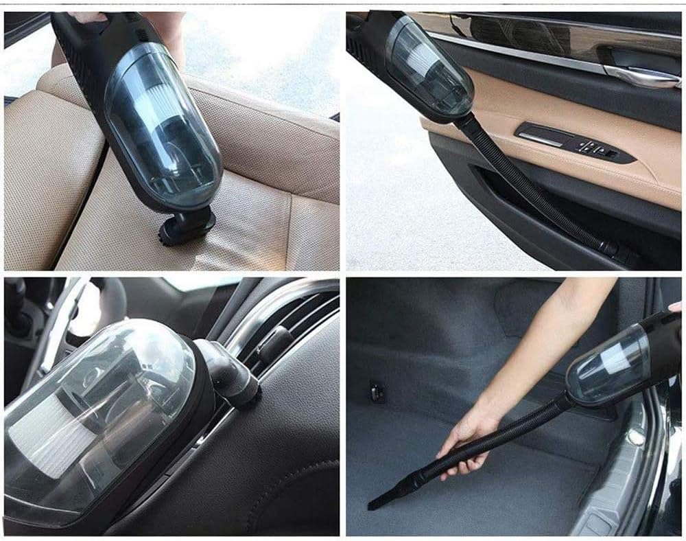 Handheld Vacuum,Hand Vacuum Cordless with High Power,Mini Vacuum Cleaner Handheld Powered by Li-ion Battery Rechargeable Quick Charge Tech (Color : Black)