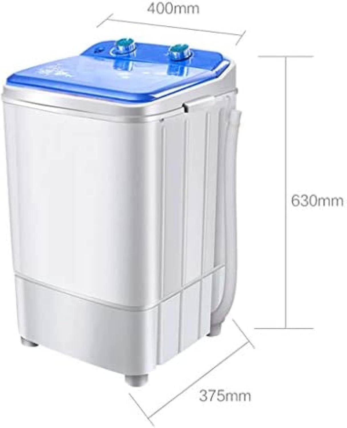 Portable Mini Laundry Washing Machine Small Semi-Automatic Compact Washer For Apartment, With Timer Control, Drain Hose, Inlet Water Hose And Extra Long Cord,Red
