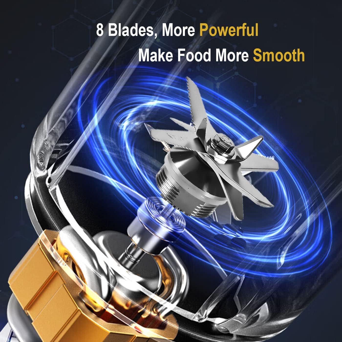 Blender Professional Countertop Blender, 1800W High Speed Smoothie Blender for Shakes and Smoothies, commercial blender with Timer, 68OZ BPA-Free Tritan Jar, Smoothie Maker BATEERUN 8 Blades