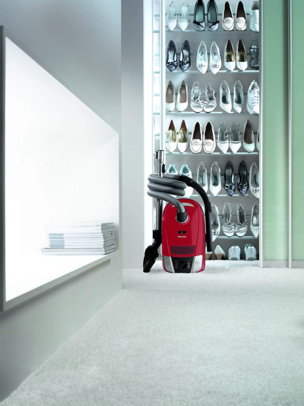 Miele Compact C2 Cat & Dog Canister Vacuum – Model 41DBE430CDN (1200 W, Bagged, Electrobrush + Hard-Floor Brush, Autumn Red)