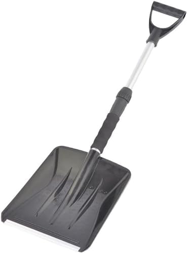 Snow Removal Shovel, Vehicle-Mounted Telescopic Handle Small Snow Pusher Snow Removal Tool for Driveway Garden Car