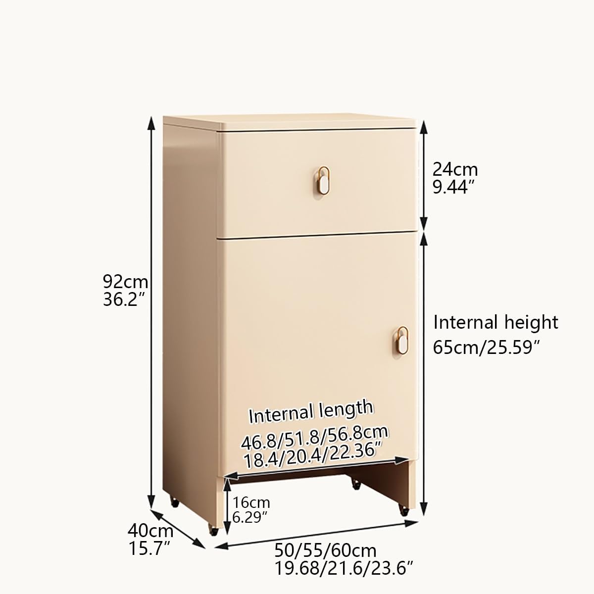 Robot Vacuum Storage Cabinet with Wheels, Vacuum Storage Cabinet, Storage Rack with Pull-Out Top for Water Change, for Living Room, Dining Room,Kitchen, Home Office(Natural)