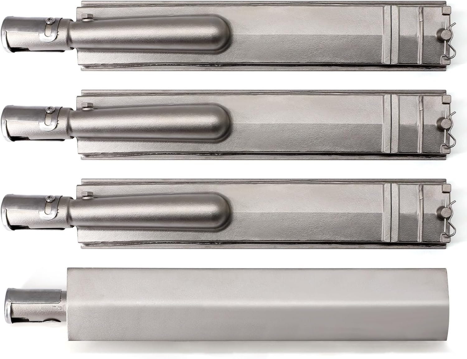 Criditpid 15 13/16 Inch Cast Stainless Steel Grill Burner Replacement Parts for Jennair 720-0061,720-0062,720-0063,720-0100, Nexgrill 720-0165,720-0671,Charbroil Cal Flame Beefeater Gas Grill.(4 Pack)