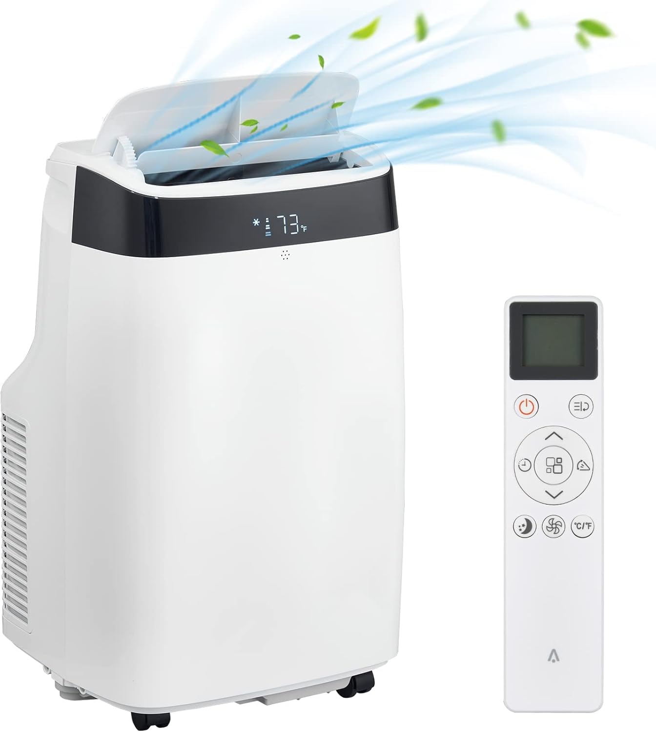 Portable Air Conditioner 10000 BTU, Portable AC/Air Conditioner with Remote Control for Room up to 450 Sq.Ft, 3-in-1 Functions/Digital Display/24 Hrs Timer/Caster Wheels for Office/Home/Dorms