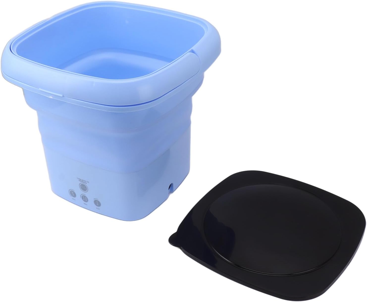 Jiawu Portable Washing Machine, Folding Washing Machine with Timer, Bucket Washer for Clothes Laundry, Underwear Washing Machine for Camping, RV, Travel, Collapsible Bucket Save Spaces (US Plug)