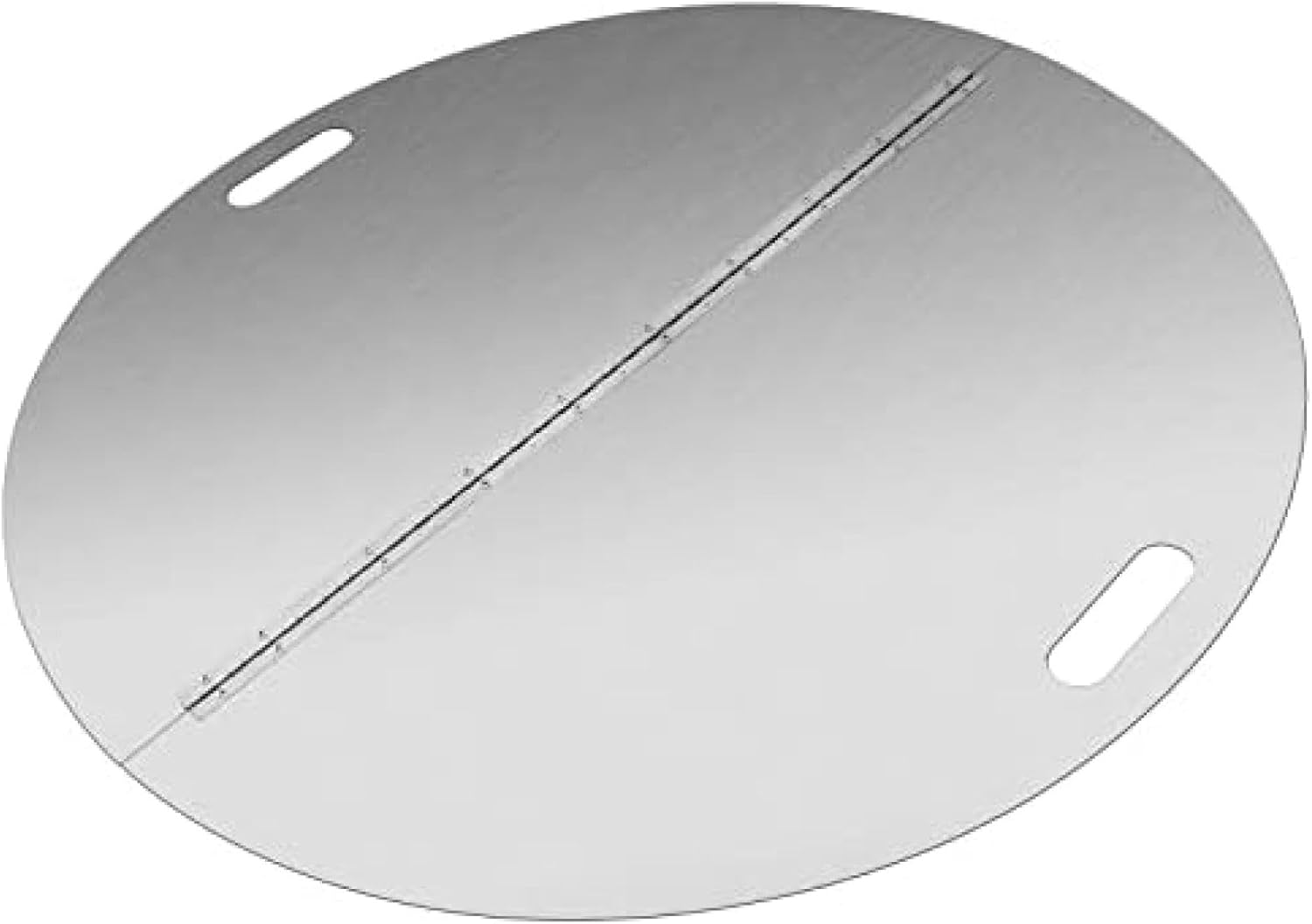 Stainless Steel Fire Pit Cover, 1.5mm Thick, Square Fire Pit Burner Cover to Push Heat Down and Out, 40Inch Round