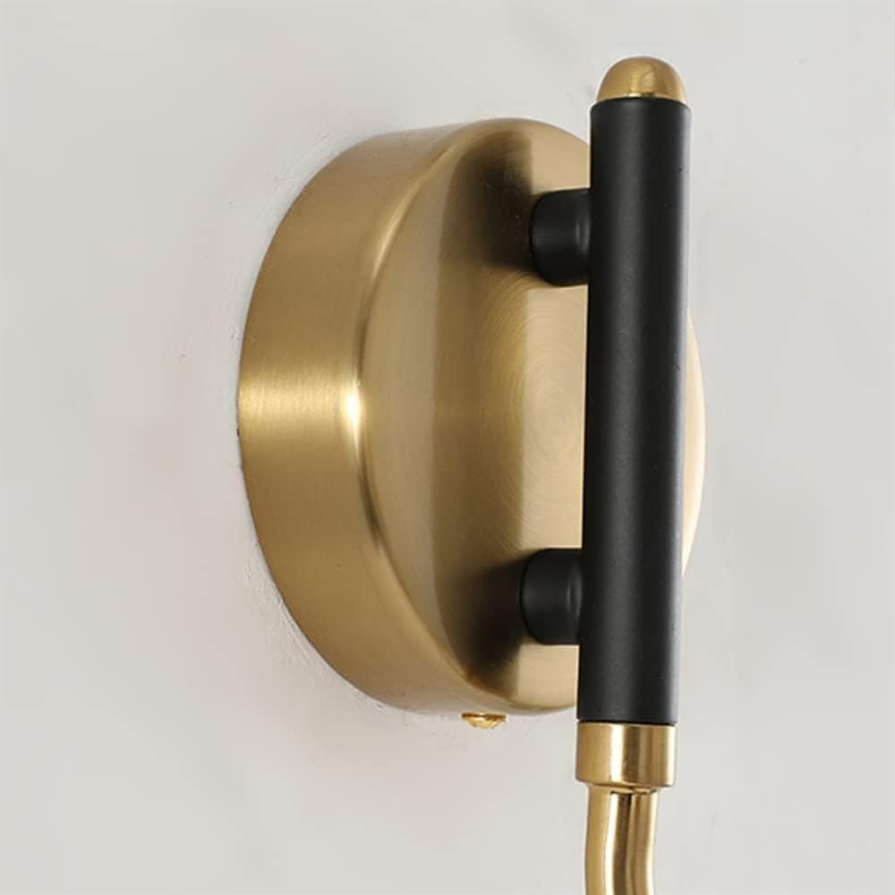 Retro E27 Wall Sconce Light 350° Swivel Swing Arm Lamp with Switch Indoor Antique Bedroom Bedside Reading Lights Sconces,Household