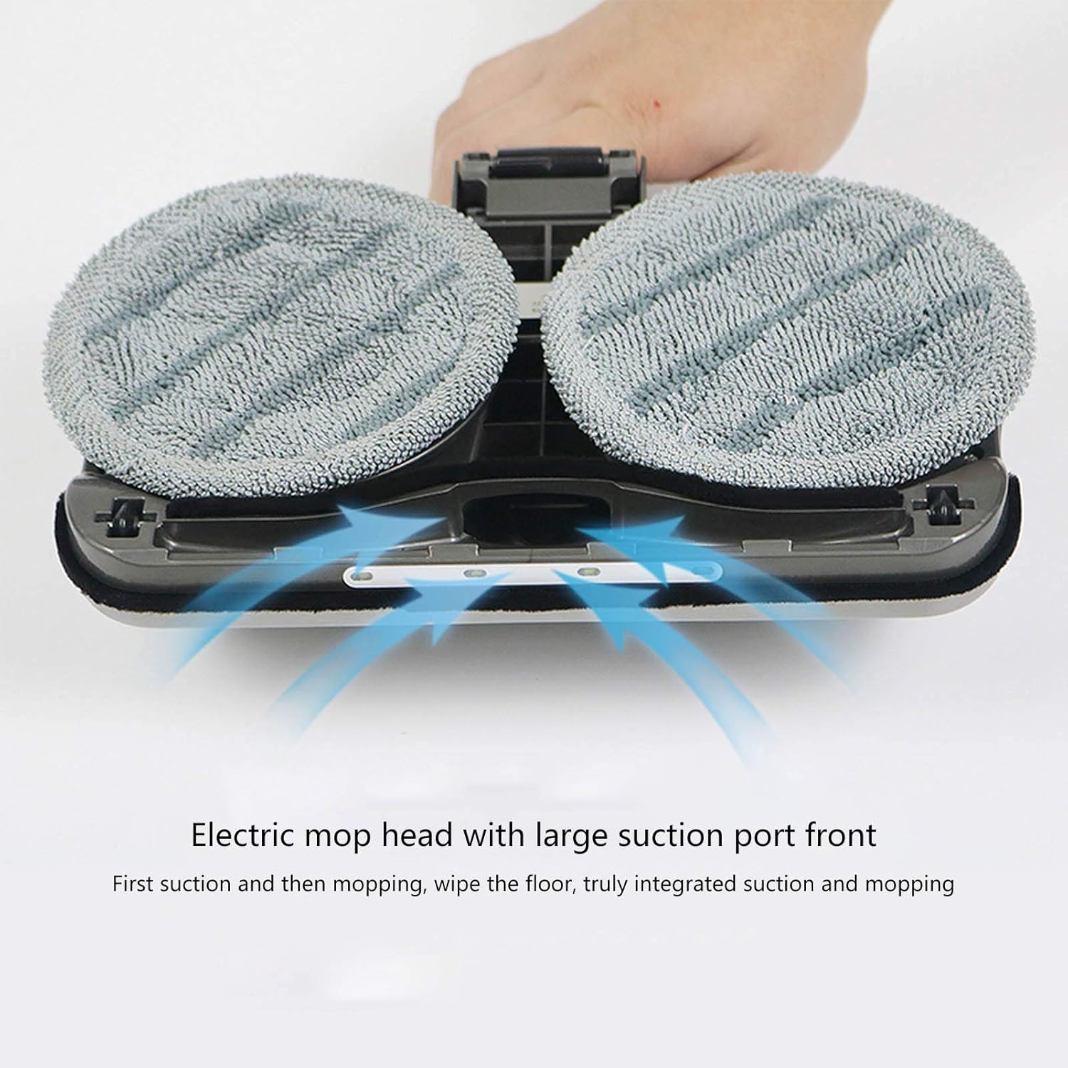 Steam Mops Floor Steam Cleaners Hard Floor Electric Wet and Dry Integrated Automatic Cleaners Mops Scrub Waxing and Polishing Gray