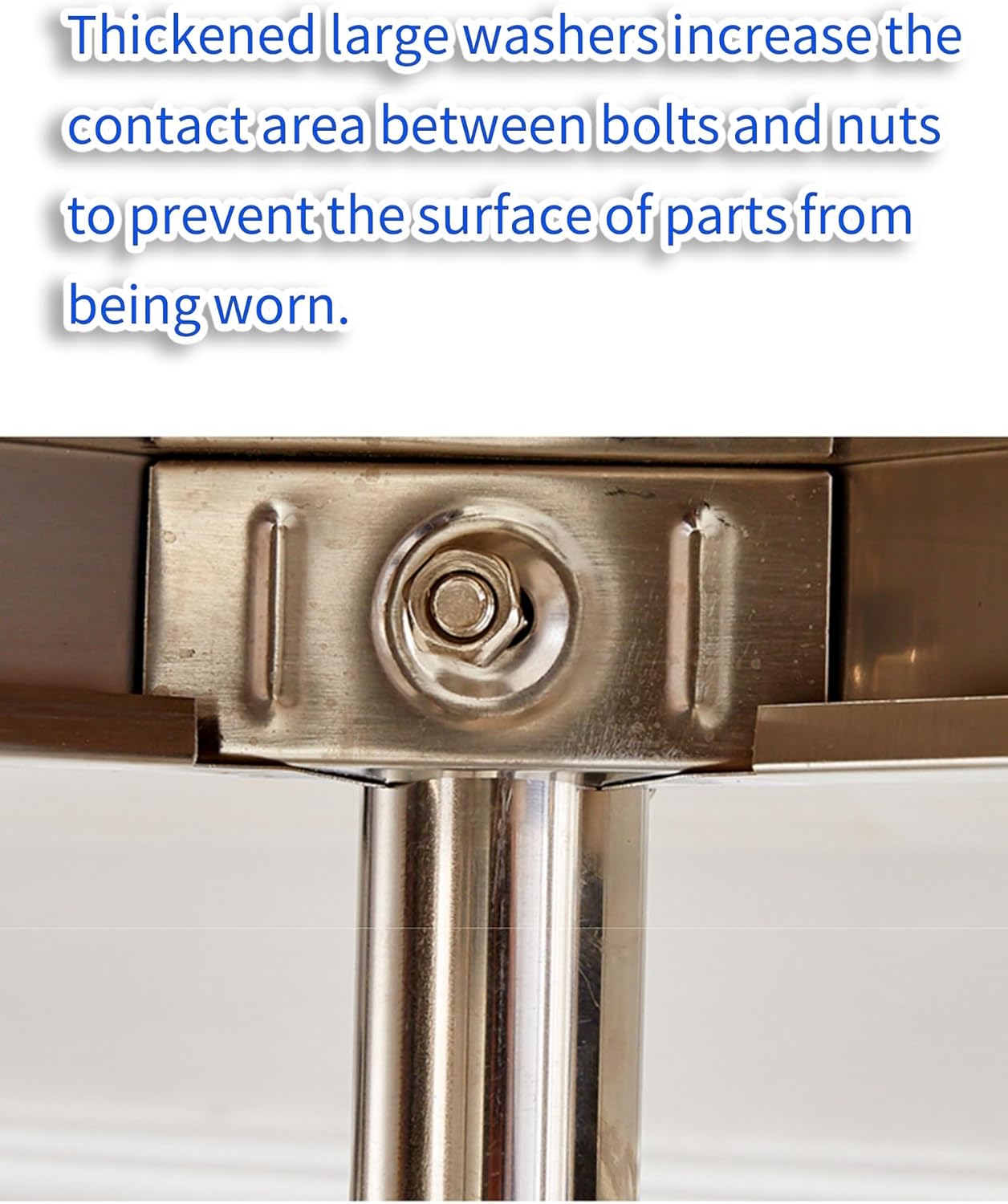 Single Tier Stainless Steel Shelf - Heavy Duty Appliance Riser for Kitchen, Garage & Laundry | Rustproof(80x50cm)