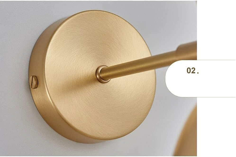 Brass Wall Sconce Light Metal Copper Lamp Compatible with Restaurant Home Bar Bedroom Bedside Corridor,Household