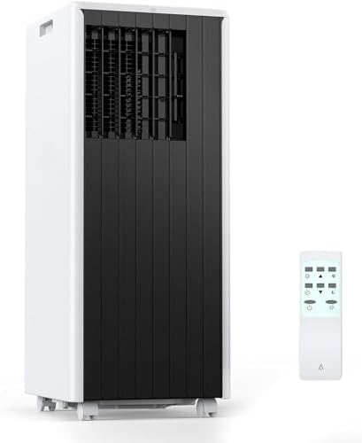 8000 BTU portable ac,3-in-1 Portable AC with Remote Control, Digital Display, 24 Hrs Timer, Stand Up Air Conditioners with Caster Wheels for Room Cooling Up to 350 Sq.ft