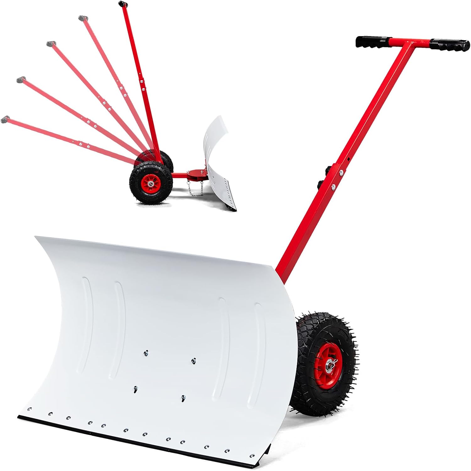 Outvita Snow Shovel with Wheels, 29