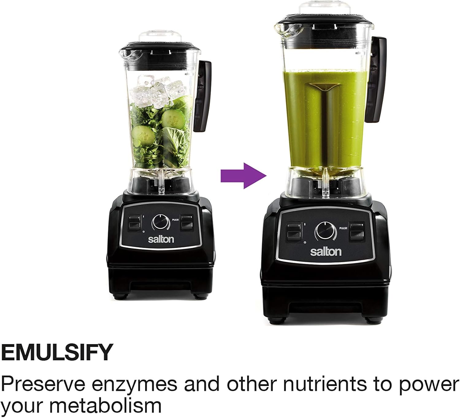 Salton BL1486BLBT Power 2 L/QT Table Top Blender, 2 Liters, Black