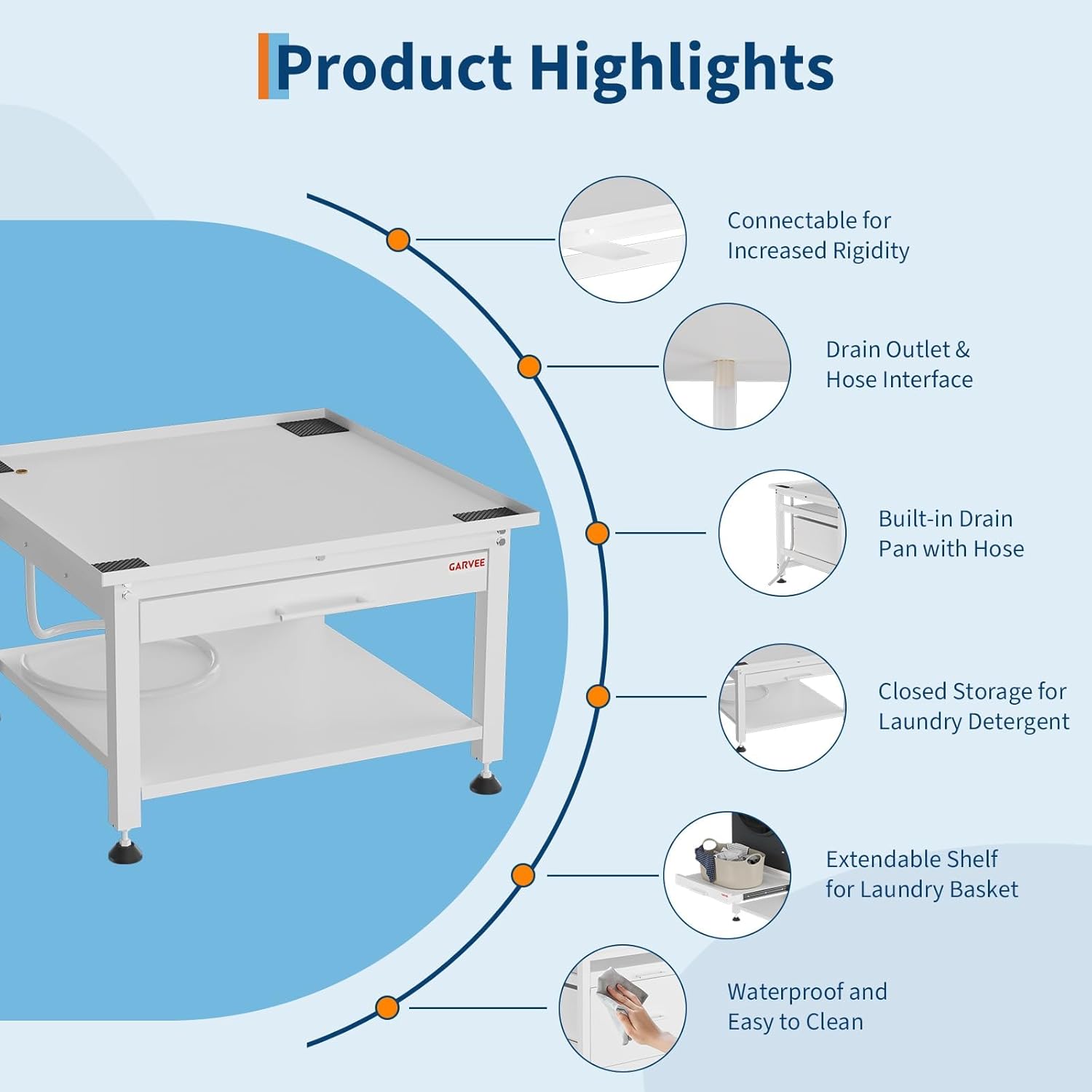 Durable Washer and Dryer Pedestal Stand – 27