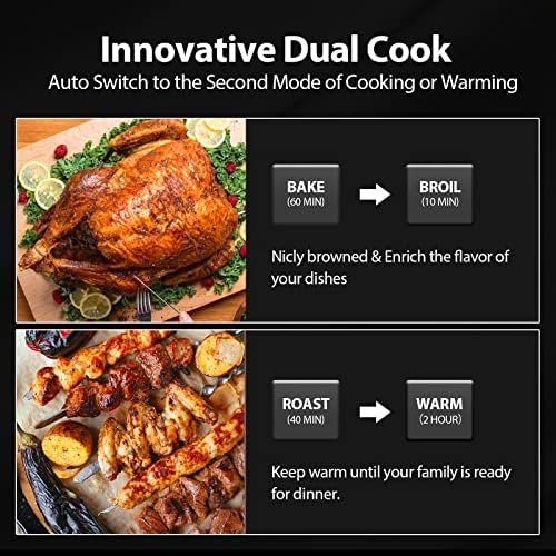 Beelicious 32QT Extra Large Air Fryer, 19-In-1 Air Fryer Toaster Oven Combo with Rotisserie and Dehydrator, Digital Convection Oven Countertop Airfryer Fit 13