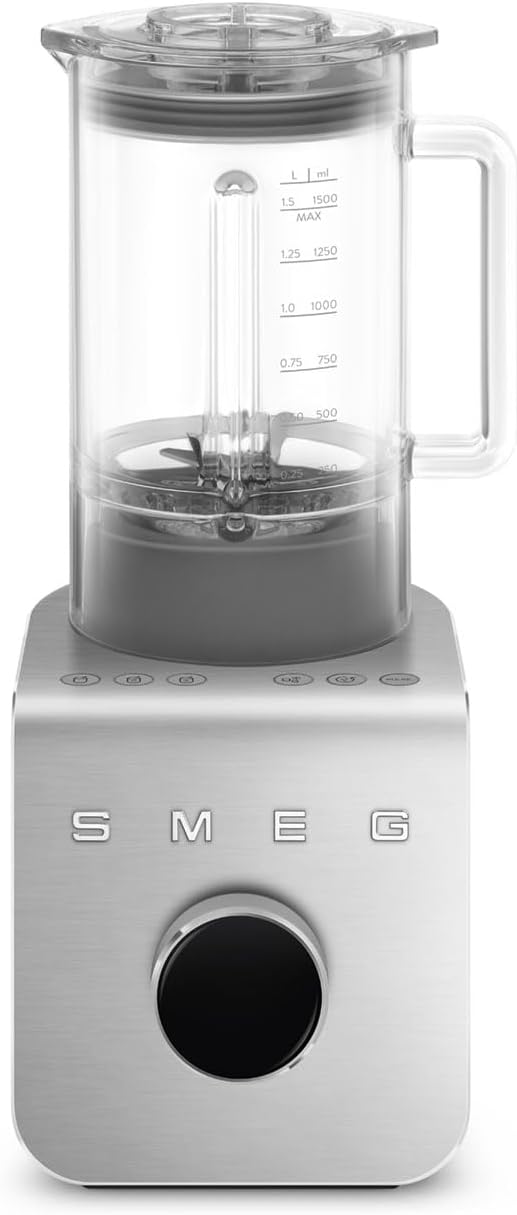 SMEG BLC01 Professional High-Performance Blender – 1.5L Tritan™ Jug, 9 Speed Settings, Stainless Steel Blades, Modern Design, Powerful 1250W Motor for Smoothies, Soups & More