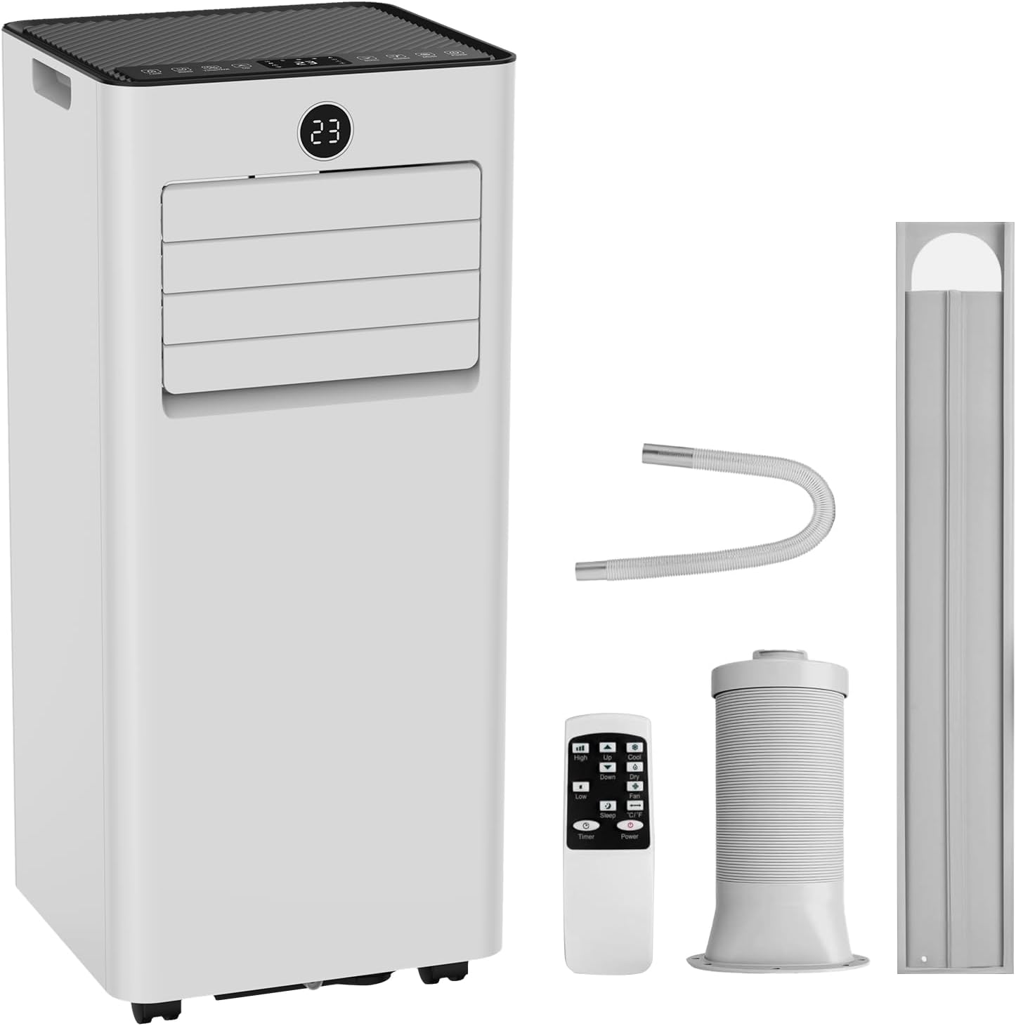 3-in-1 Portable Air Conditioner 9000 BTU Compact AC Unit with 4 Modes for Room Office and Apartment, Grey