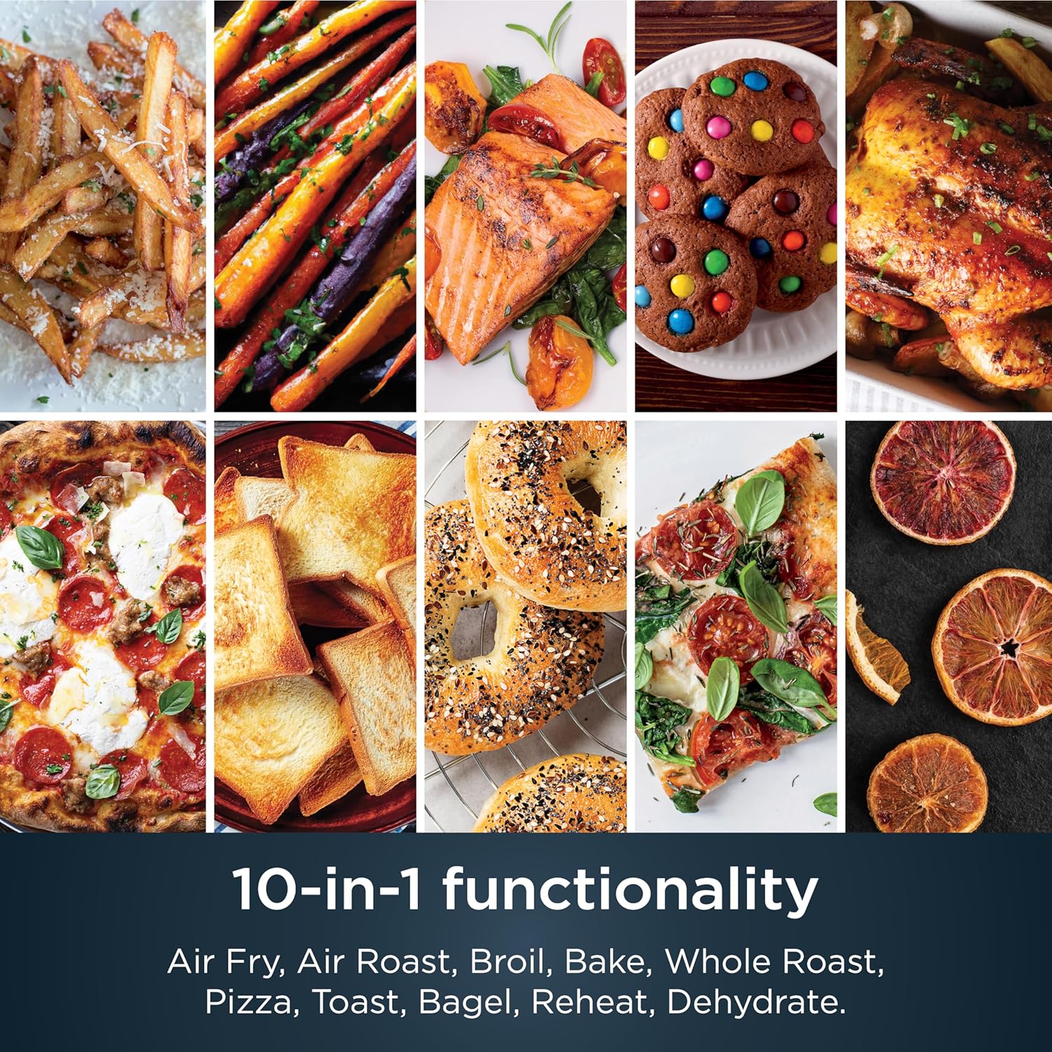 Ninja Air Fryer & Toaster Oven | Prestige Smart XL Countertop Oven | Bakes up to 20 Cookies, Fits up to a 12lb Turkey | Pizza, Toast, Bake, Air Fry & Reheat | 1800 Watts | Stainless Steel | DT501​