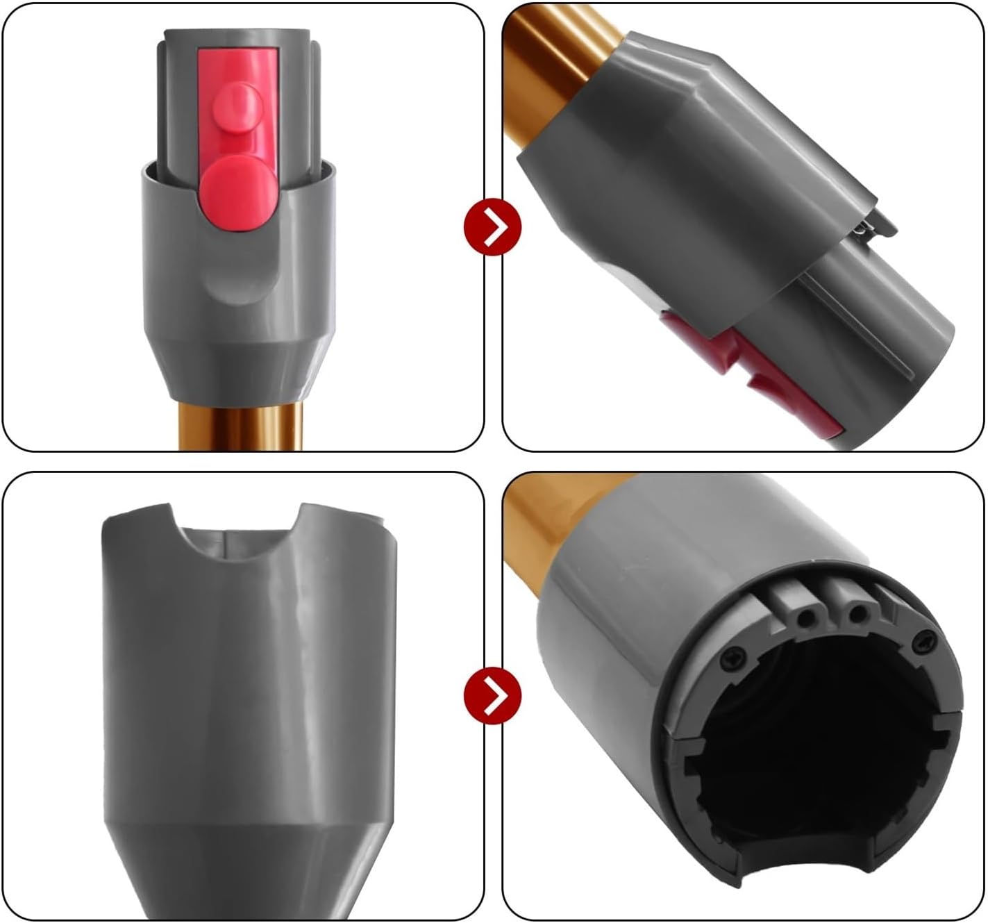 Extension Rod ，Compatible For Dyson， V10 V12 Slim Metal Aluminum Straight Pipe Bar Handheld Wand Tube Vacuum Cleaner Spare Accessories