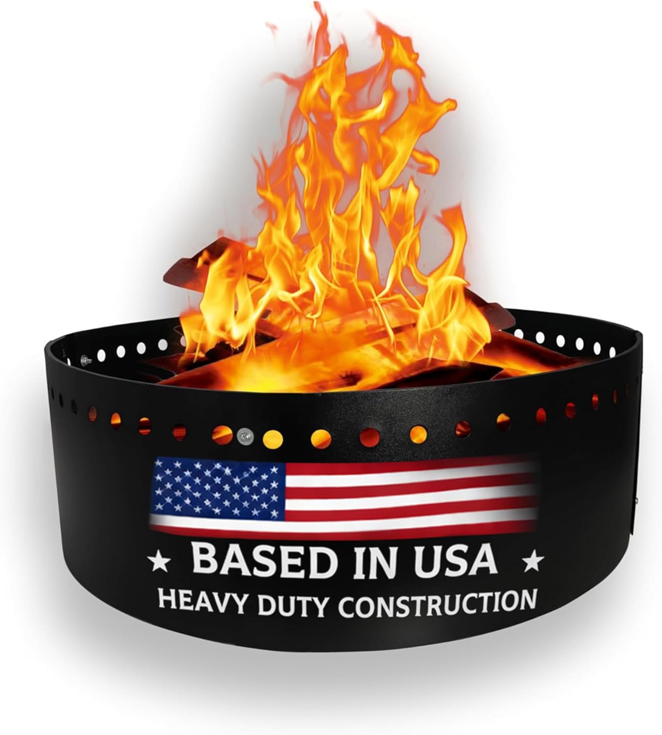 FEBTECH Smokeless Fire Ring for Outside Fire Pit - 36