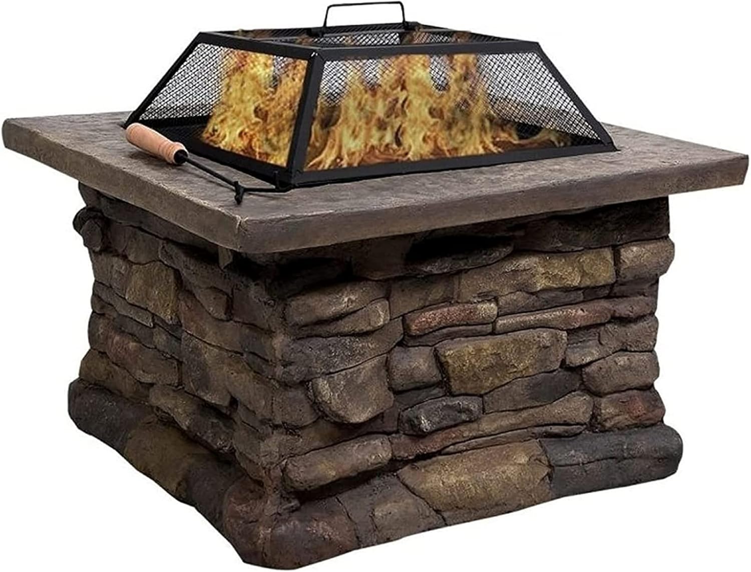 Garden Fire Pit Grill Bowl Grill Barbecue Rack Fire Pit Outdoor fire Pit, Courtyard Square Decoration Heating fire Pit, Home Banquet Dinner Barbecue fire Pit