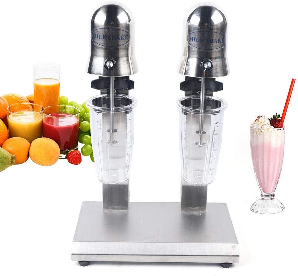 Commercial Electric Milk Shaking Machine Milkshaker Blender Stainless Steel Drink Mixer 1/2/3 Heads 110V (2 Heads)