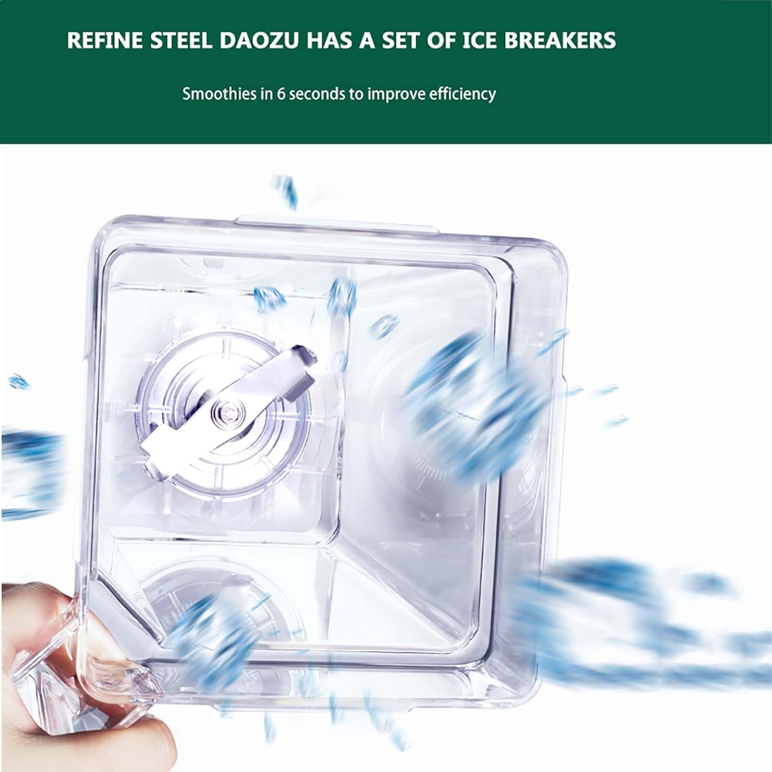 Commercial Blender Smoothie Maker, 1.6L Blender with Soundproof Shield, With Timing Function, Adjustable Speed and Time, for Crushing Ice, Smoothie, Puree, Bar Coffee Shop