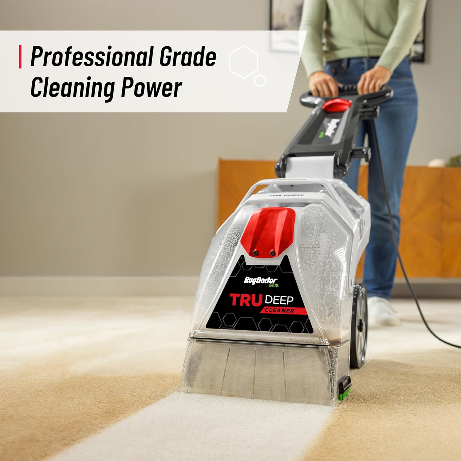 Rug Doctor Pet TruDeep Carpet Cleaner, Pet Upholstery Tool, Best-In-Class Suction Power, Dual Brush Cross-Action Technology for One-Pass Cleaning