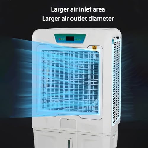 Portable Swamp Cooler, Ductless Air Conditioner with 120°Oscillation, 3 Wind Speed, 4 Ice Packs, Evaporative Air Cooler for Outdoor Indoor