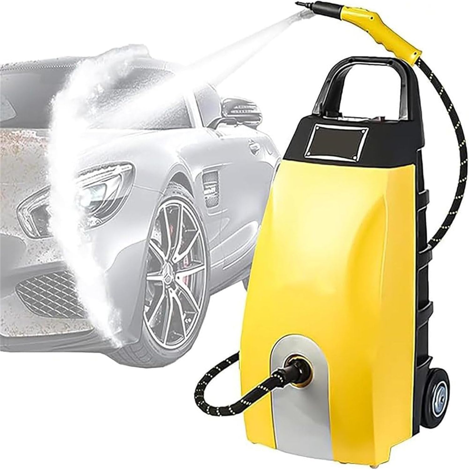 2500w Handheld Steam Cleaner, 3.5L High - Temp Steam Engine Cleaner 110℃/230°f High-Temperature Steam, Portable for Cleaning Drives, Vehicles, Garden