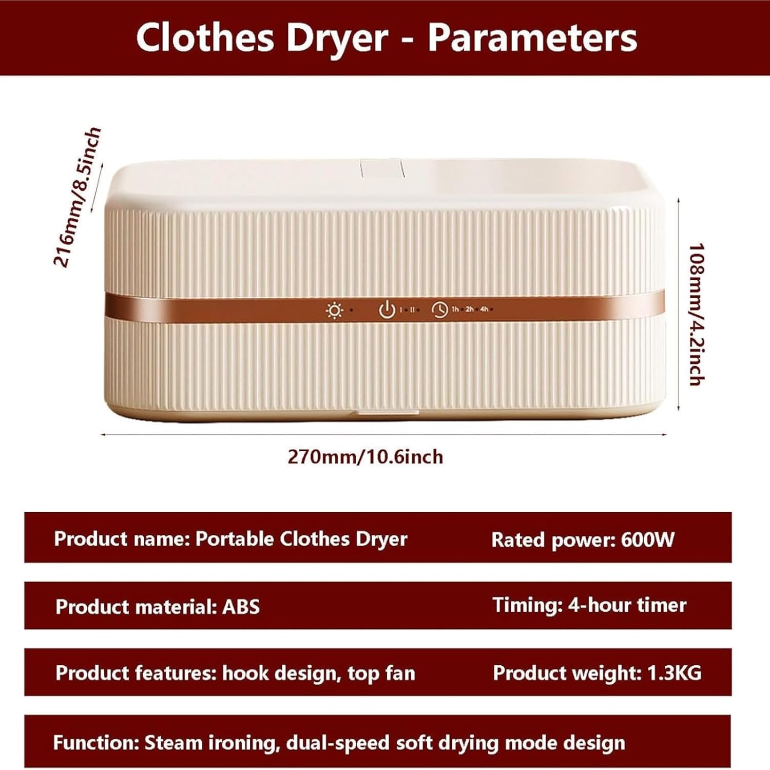 Clothes Dryer Portable Clothes Drying Machine Vertical Steam Iron Electric Clothes Care Machine For Home Use And Outdoor Travel