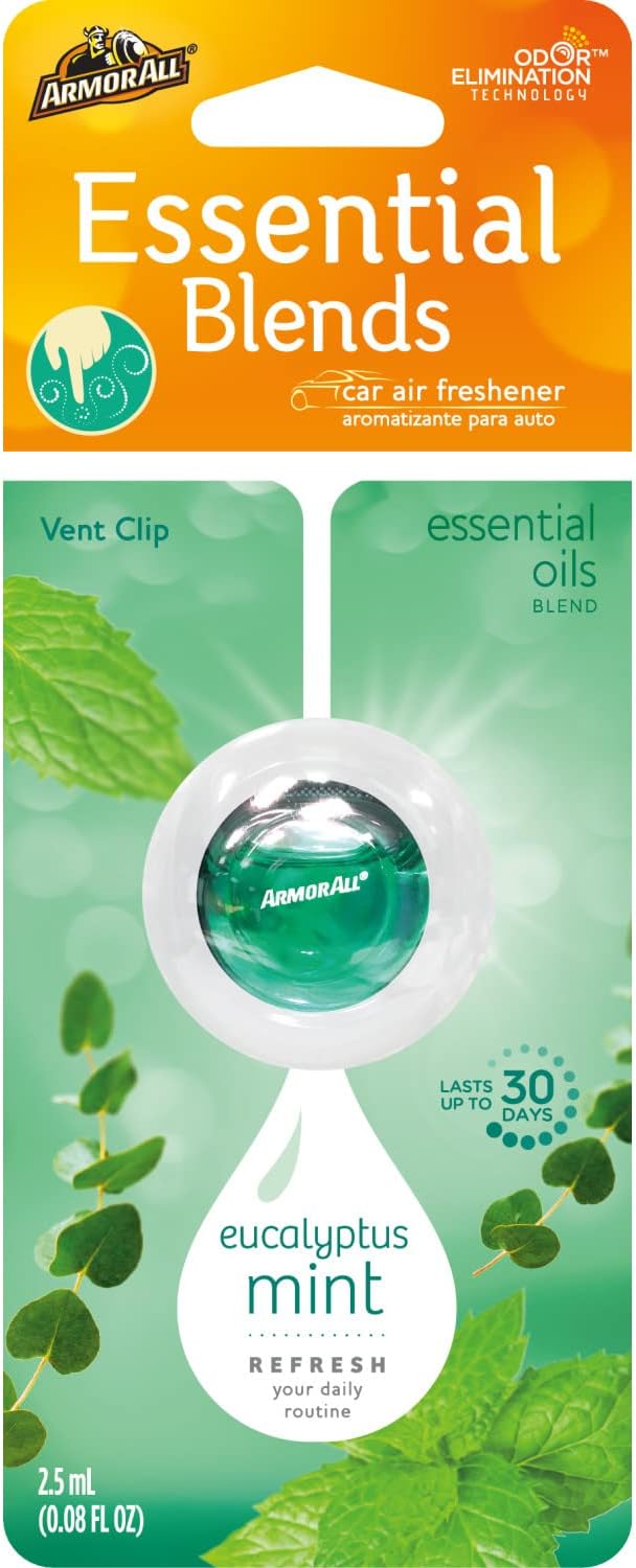 Armor All Essential Blends Air Freshening Vent Clip, Eucalyptus Mint Scent (0.08 fluid ounces)