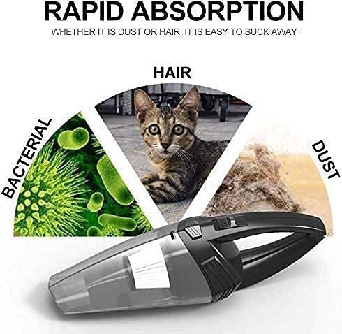 Portable Vacuum Cleaner for Car - High r 106W/12V Mini Vacuum for Car with Steel Filter - Hand Held Vacuum Cordless 20
