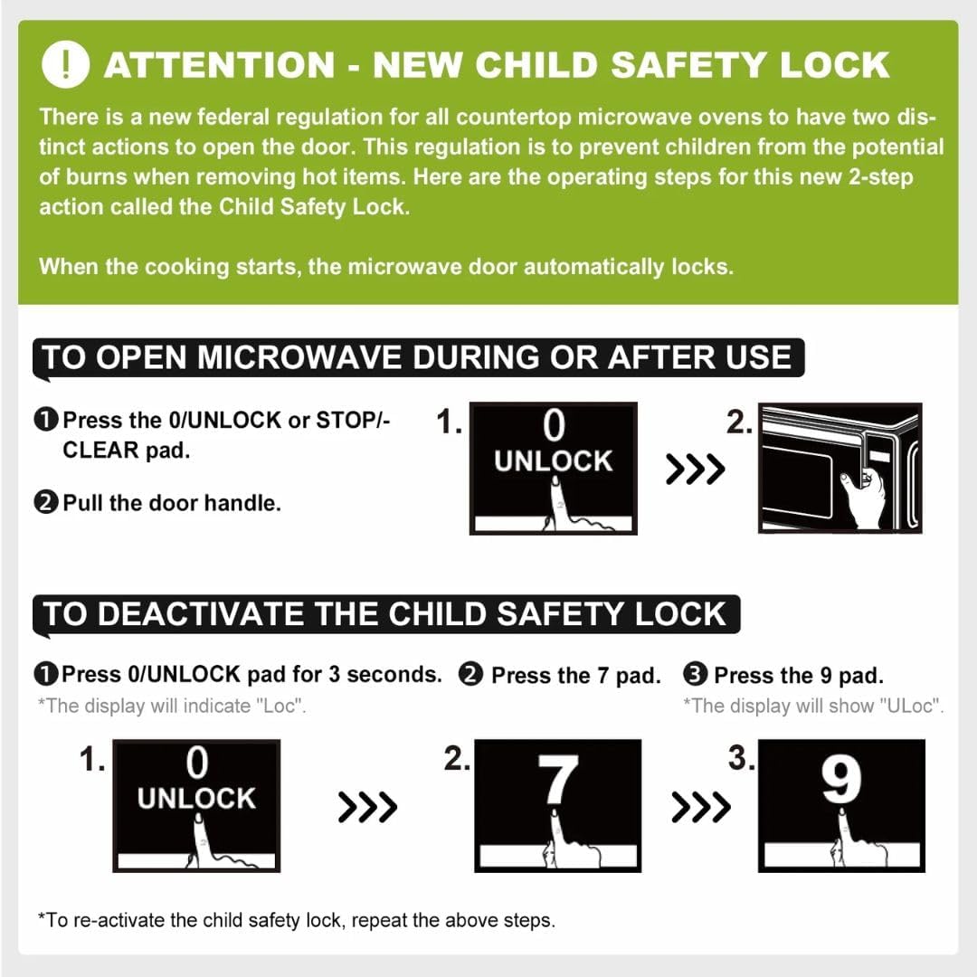 Hamiilton 0.9 Cu Ft Countertop Microwave Oven 900W Compact Stainless Steel with Easy-Touch Controls