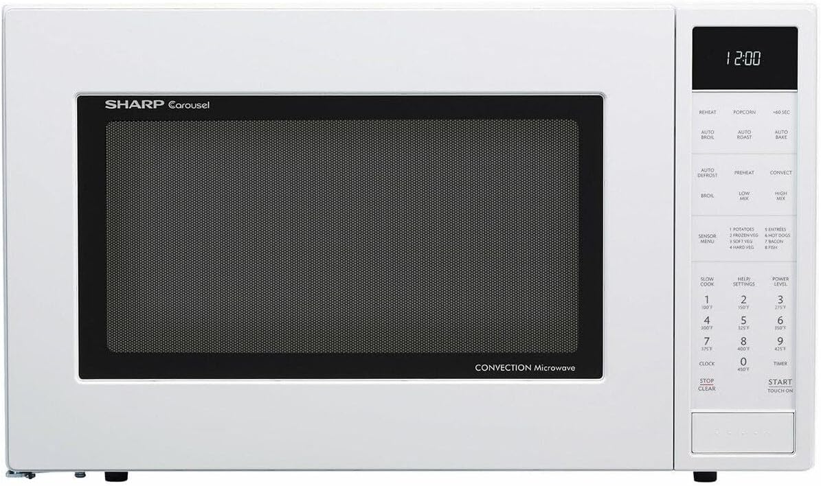 Sharp SMC1585BW 1.5 cu. ft. Microwave Oven with Convection Cooking, Auto Defrost in White