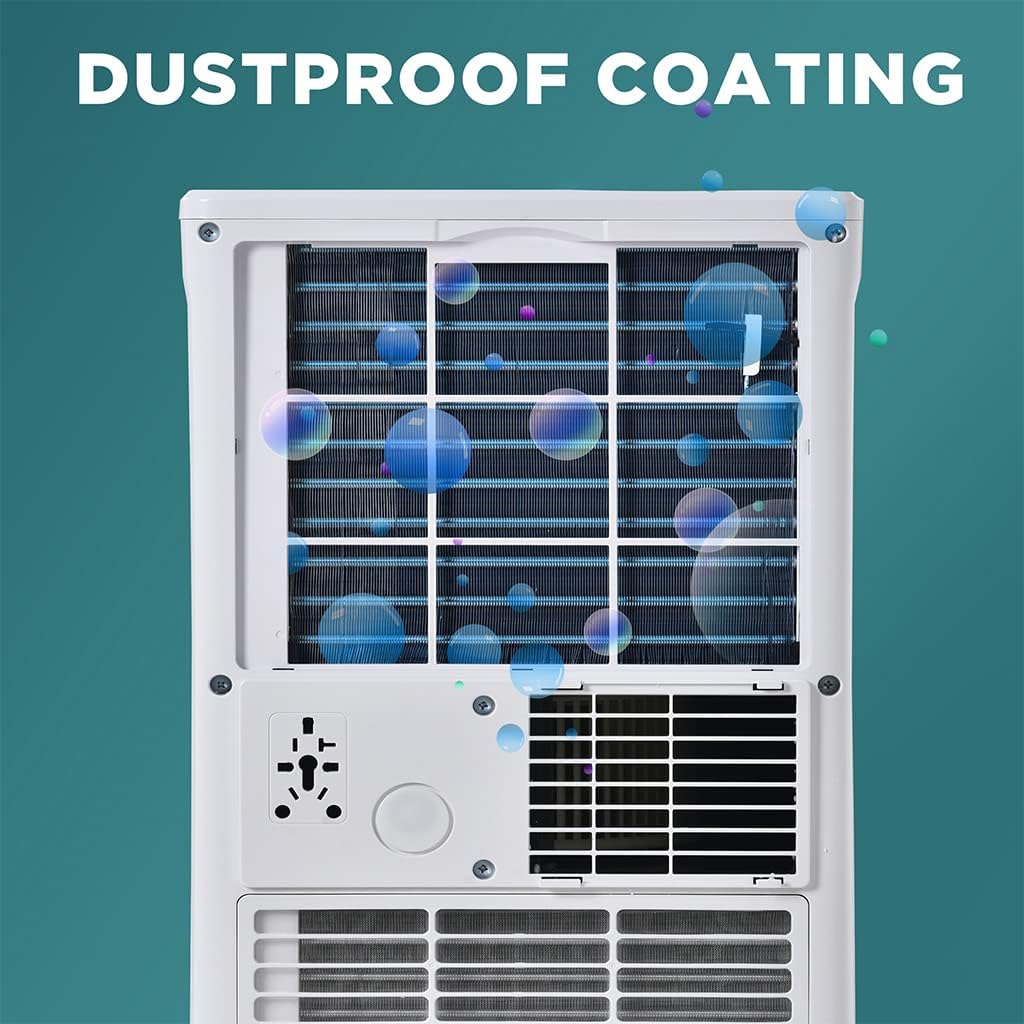 8,000 BTU Portable Air Conditioner with Remote Control and Window Installation Kit , 3-in-1 AC Unit with Fan & Dehumidifier Cools up to 350 sq. ft Floor Air Conditioner for Room, Office, Dorm, Bedroom