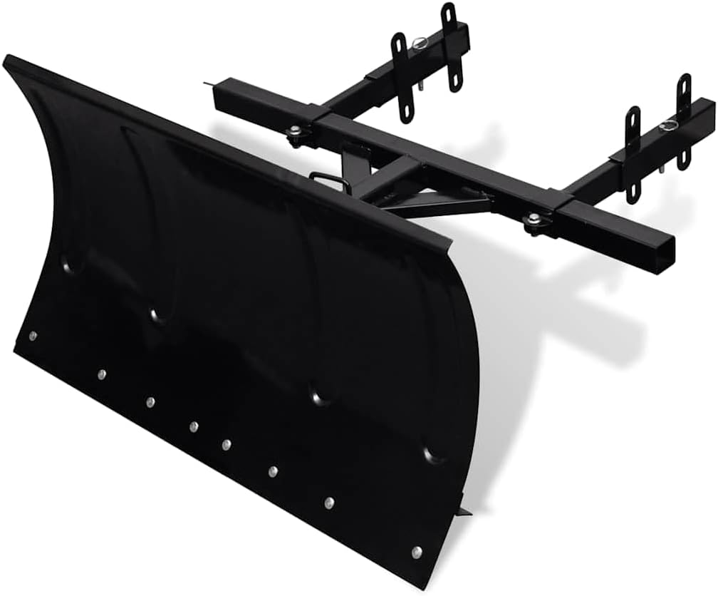 YAFF 31.5 Inch Snow Plow Blade for Snowblower, Large Width Adjustable Steel Snow Removal Blade with Height Adjustment and Powder-Coated Finish for Driveways and Walkways