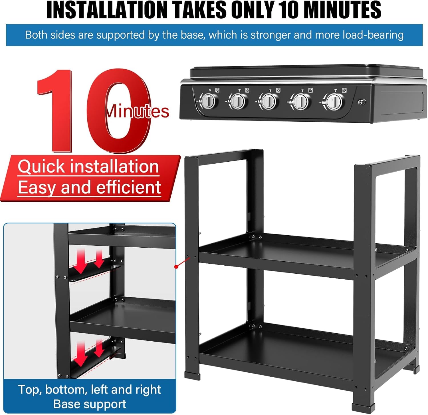 Propane Gas Stove,5 Burner Propane Burner,Auto Ignition Camping Stove with Support Leg Stand and Wind Blocking Cover Adapter, Portable Gas Stove for RV, Outdoor Cooking, Apartment