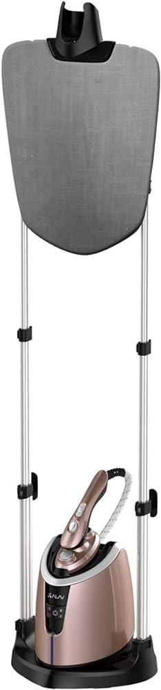 Vertical Double Pole Telescopic Clothes Steamer 1800W Professional Iron Household Small Iron Handheld Ironing with Ironing Board (Color : Pink)