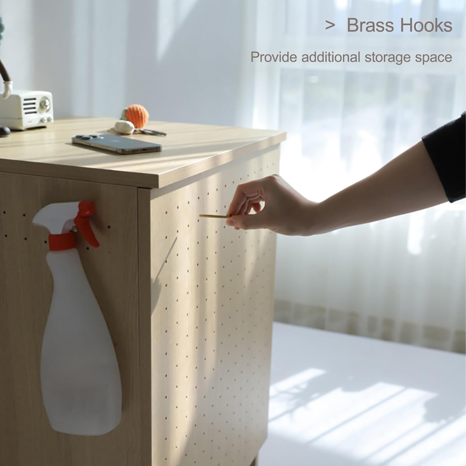 Mobile Robot Vacuum Storage Cabinet Side Table, Multi Tier End Cabinet with Wheels Accent Side Tables for Living Room Bedroom(Yellow)