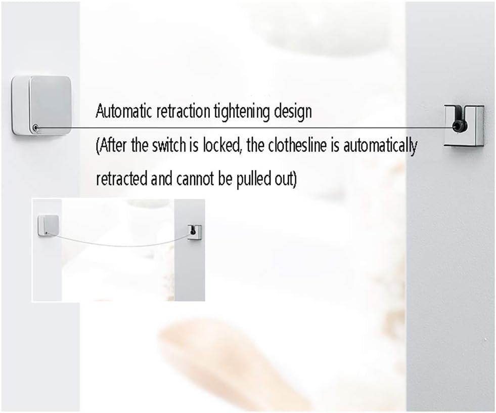 Laundry Rack, Wall Mounted Airer Can Bear 25Kg Balcony Stainless Steel Dryer Retractable Clothes Drying Rope Washing Line 350cm Drying Space