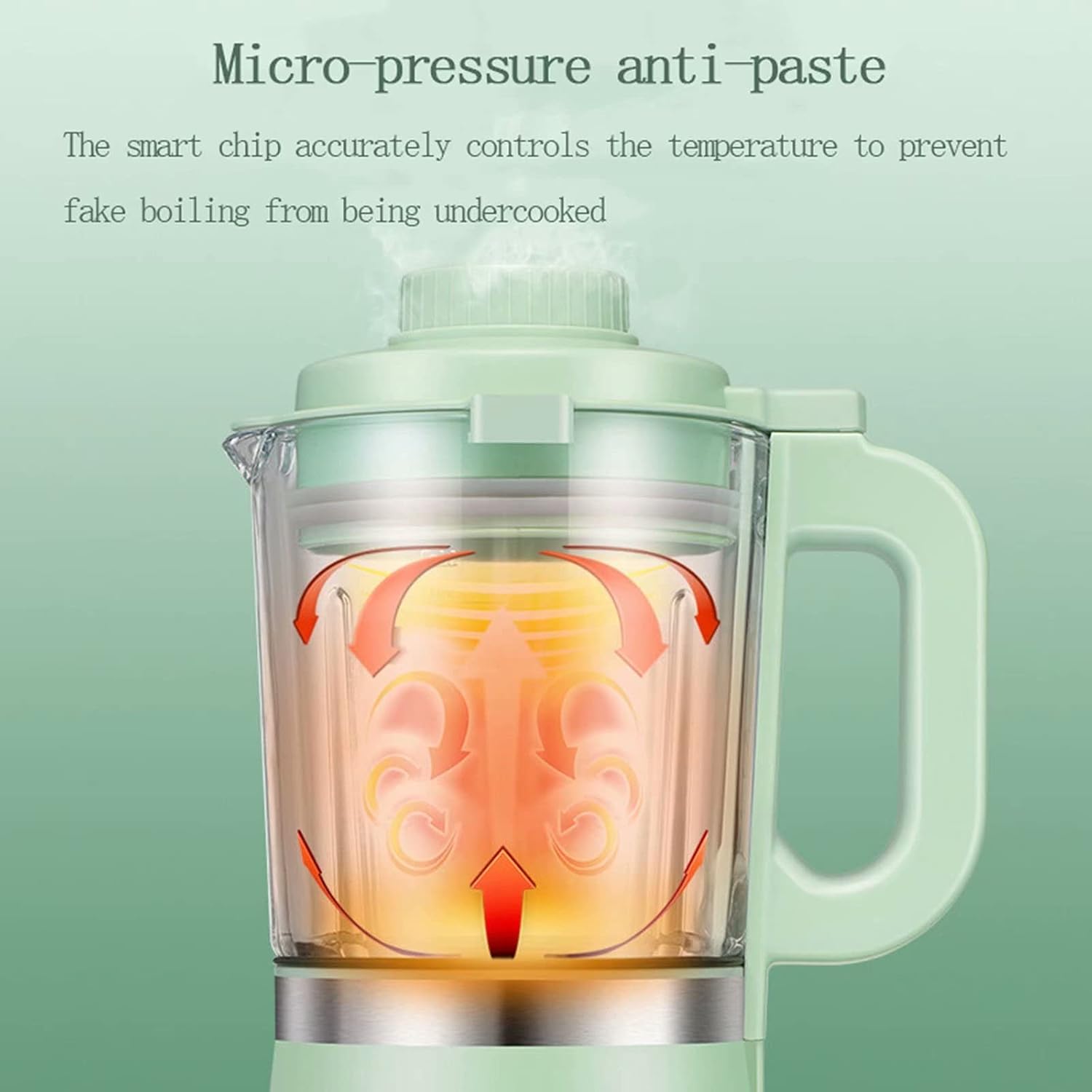 Multi Blender Juicer Food Processor with Glass Jar & A Grinder Strong Housing Smoothie Maker Glass Jar Removable Filling Cap for Easy Filling Ice Crushing Function,Green-16 * 37.7CM