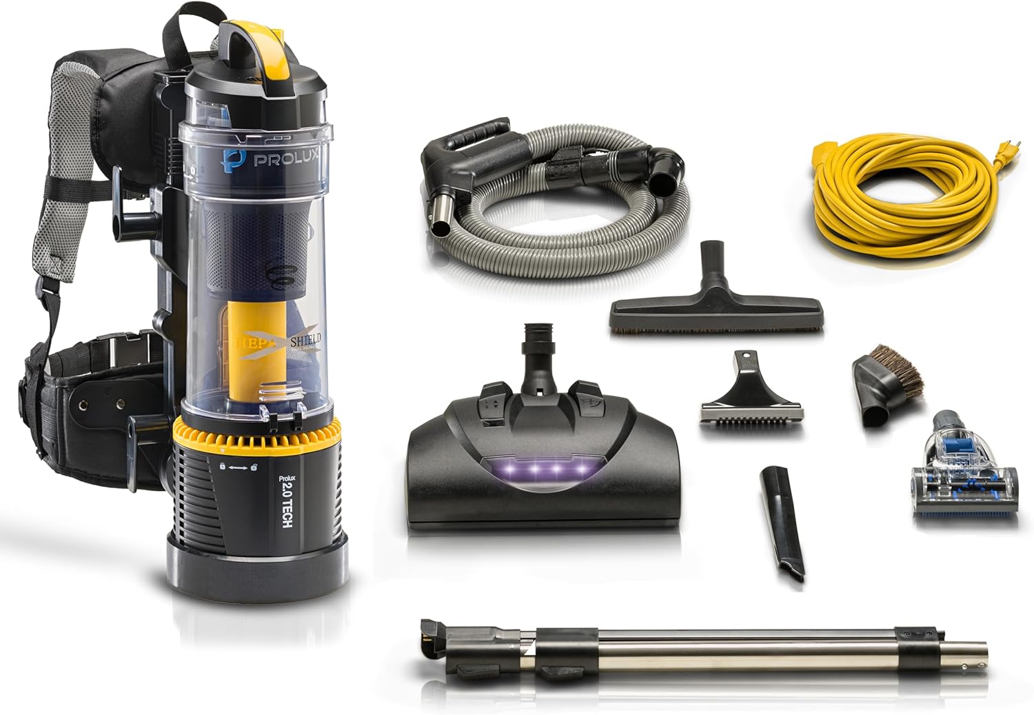 Prolux 2.0 Commercial Bagless Backpack HEPA Vacuum - Pro Model with Power Nozzle