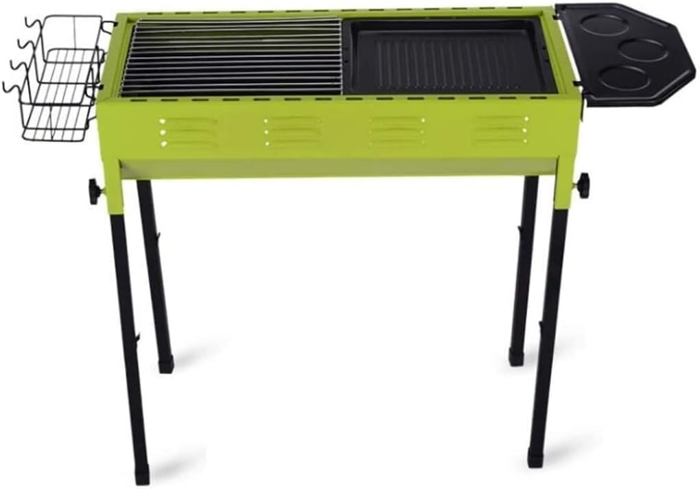 Charcoal Grills BBQ Grill Barbecue Grill with Storage Basket Foldable Charcoal BBQ Grill Set Stainless Steel Grill for Outdoor Cooking Charcoal Grill for Cooking