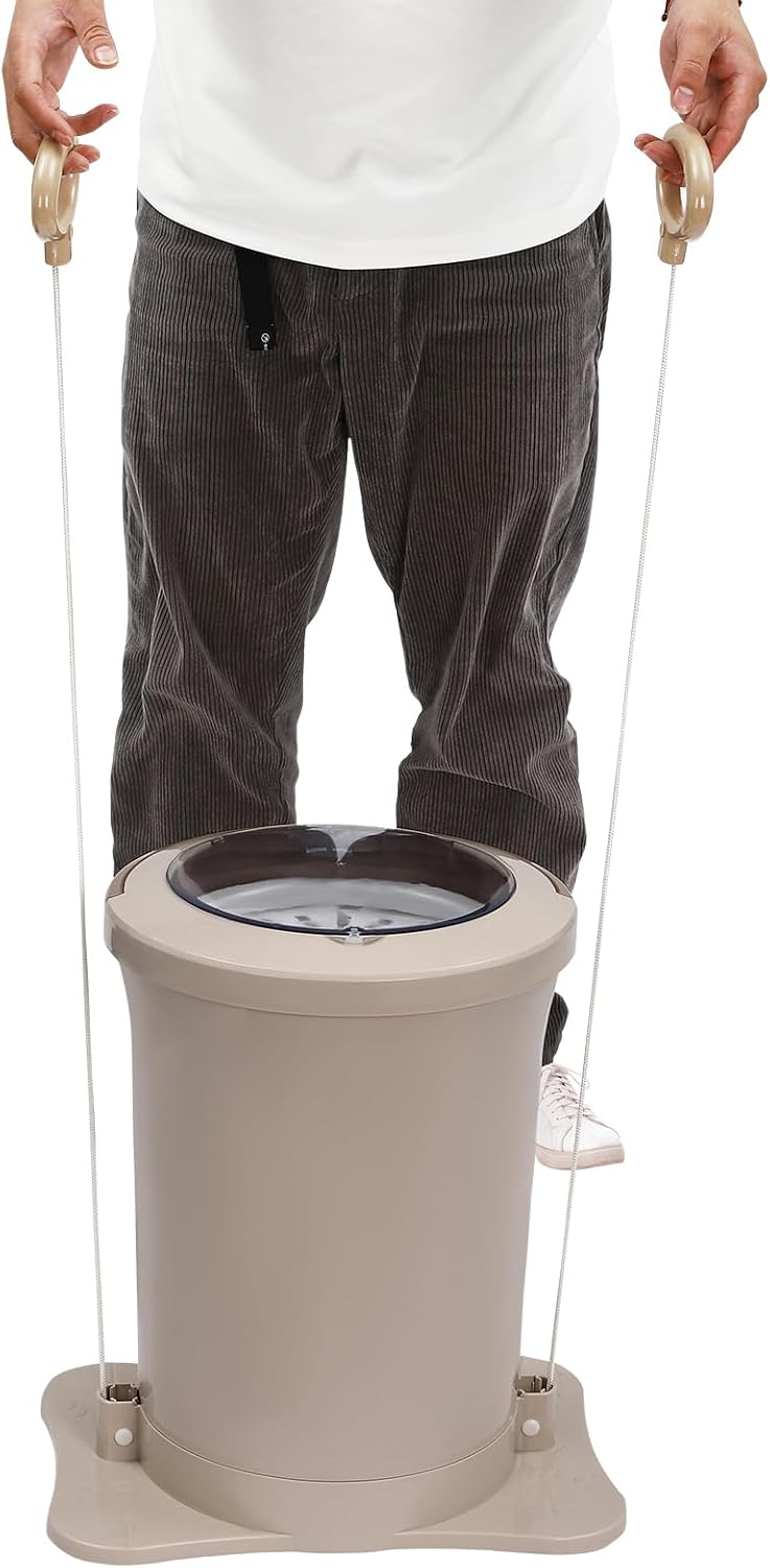 Gdrasuya10 Manual Clothes Dehydrator Non-Electric Laundry Dryer for Travel Outdoor Camping - Foot Pedal Spinner With Large Capacity Compact Design