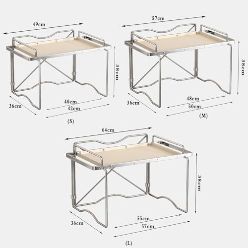 counter shelf,microwave rack, microwave stand,2 Tiers Microwave Oven Rack, Kitchen Unit Storage, Baker Shelf for Tabletop Countertop, Home Office Desktop Shelf Free Standing Metal Frame ( Color : M ,